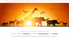 Desktop Screenshot of kenzanwildlifesafaris.com