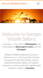 Mobile Screenshot of kenzanwildlifesafaris.com