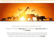 Tablet Screenshot of kenzanwildlifesafaris.com